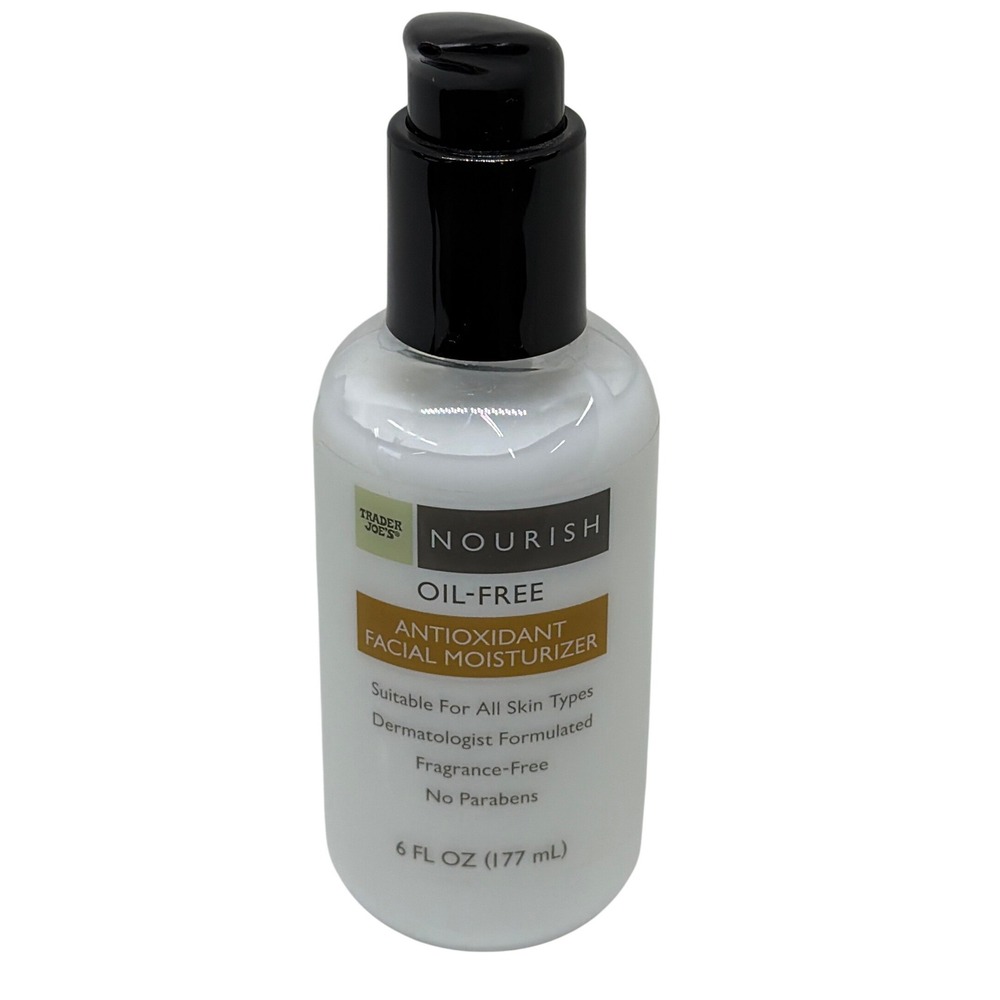 Trader Joe's Nourish Oil-Free Antioxidant Facial Moisturizer 6 fl oz White Pump